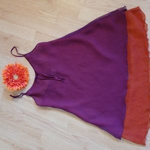 Secret Treasures Medium Sheer Chemise Lingerie Burgundy and orange